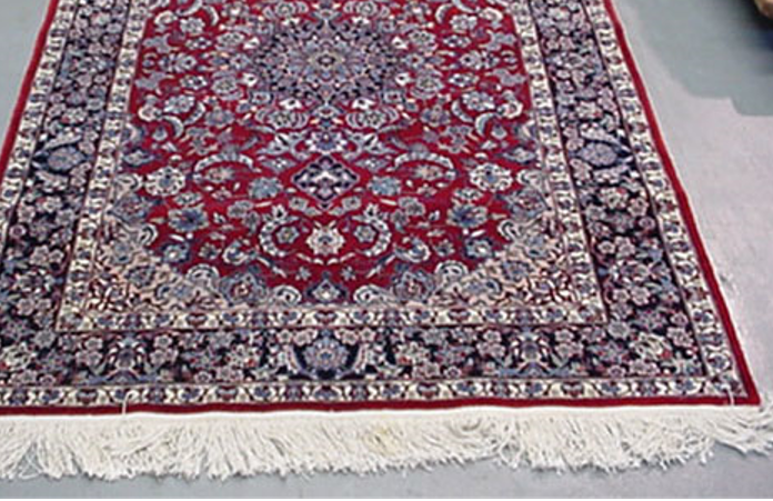 Professionally cleaning a hand-knotted Oriental rug in Boston, MA